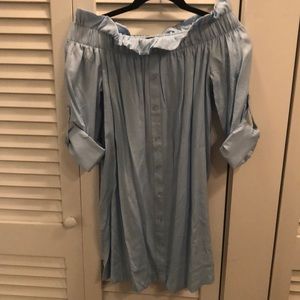 MinkPink never worn strapless blue day dress